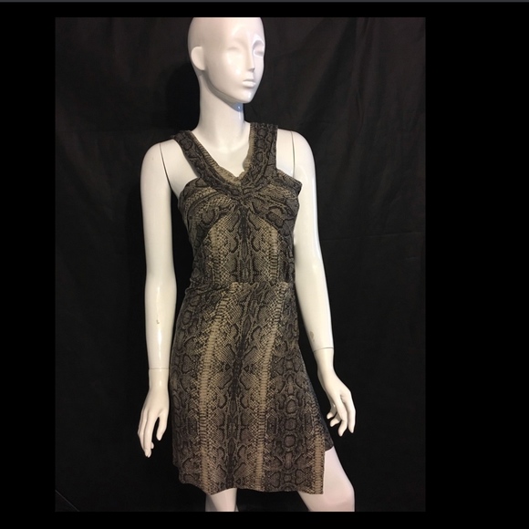 NEW The Kooples Python‎ Print Crisscross Sheath Dress [SZ 40 ] - Picture 3 of 11